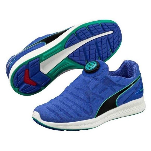 NEW Size 9 Womens Puma Ignite Disc No Lace Blue Running Shoes 18861701 Pull on - Picture 3 of 3